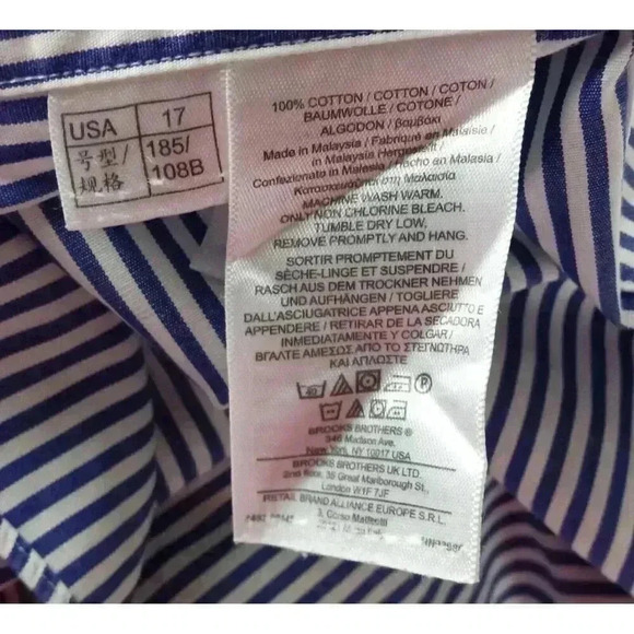 Brooks Brothers Oxford Men Shirt sz 17/33 Made in USA - Picture 11 of 12